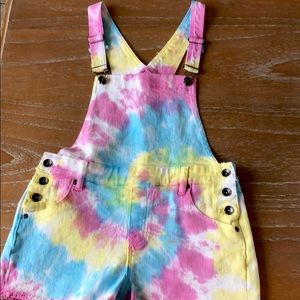 Tie Dye Short Overalls size 1